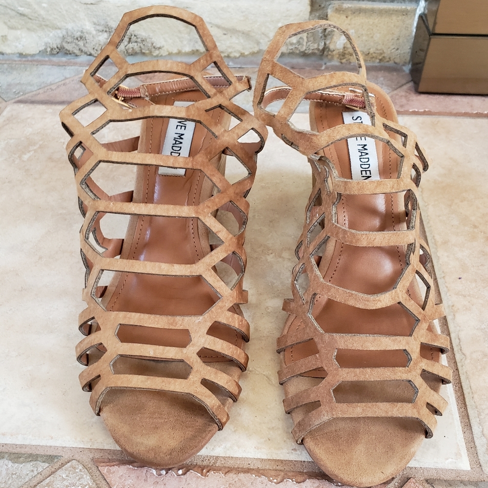Steve Madden Suede Caged Wedges